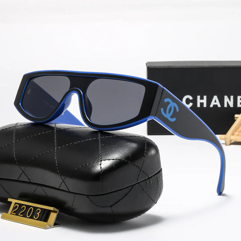 6-color fashion double C letter temple polarized sunglasses