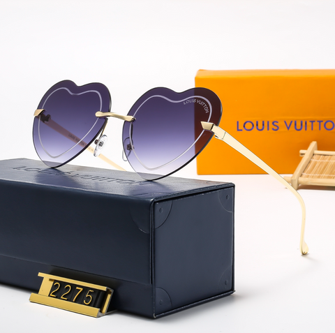 5-color fashion heart temple sunglasses