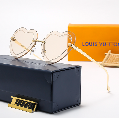 5-color fashion heart temple sunglasses