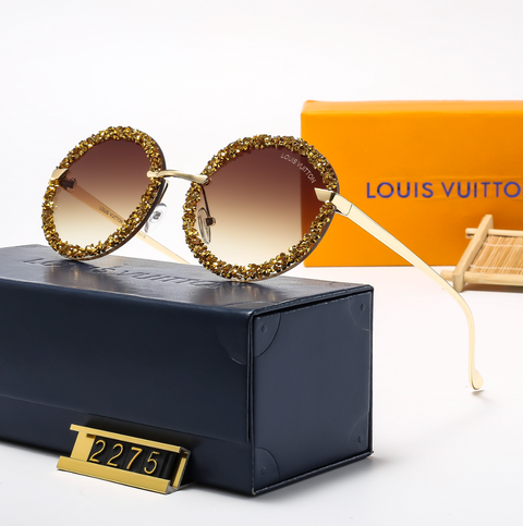 4 color fashion round temple flat glasses