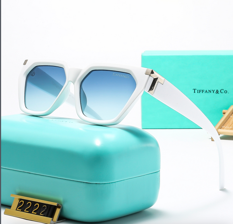 6 color simple hollow square glasses