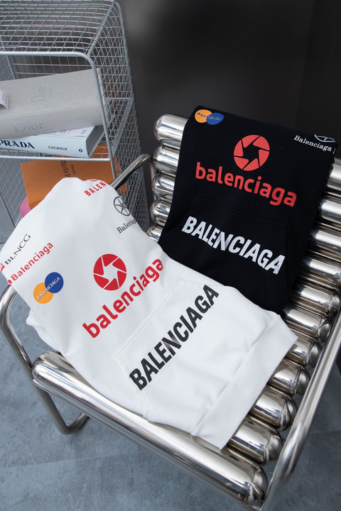 New print loose hoodie