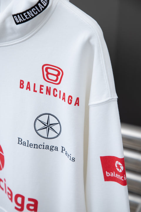 New print loose hoodie