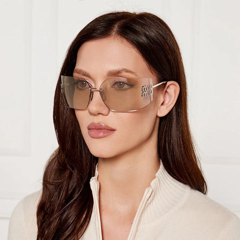 Gold Geometric Sunglasses