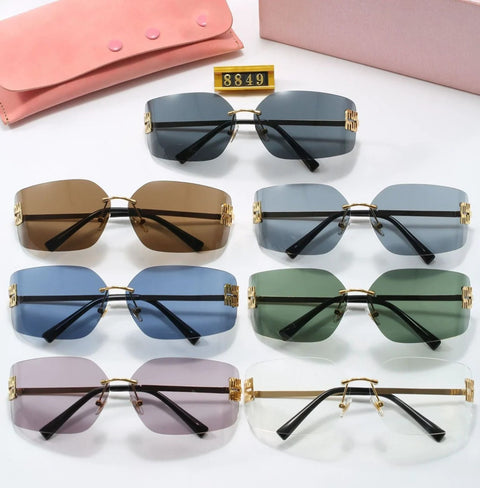 Gold Geometric Sunglasses