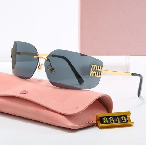 Gold Geometric Sunglasses